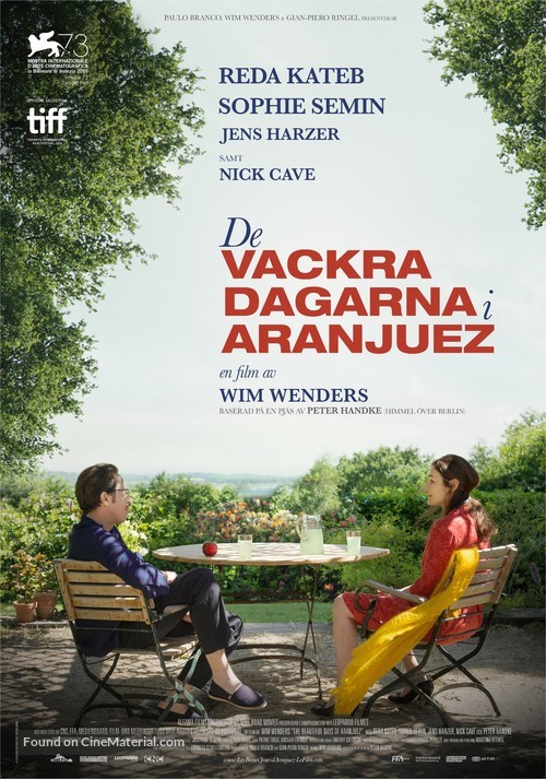 Les beaux jours d&#039;Aranjuez - Swedish Movie Poster