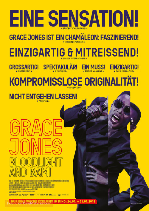 Grace Jones: Bloodlight and Bami - German Movie Poster