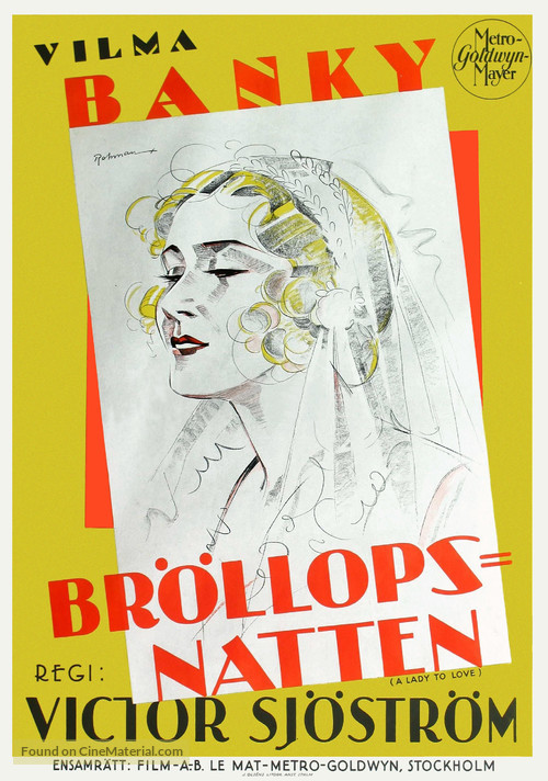 A Lady to Love - Swedish Movie Poster