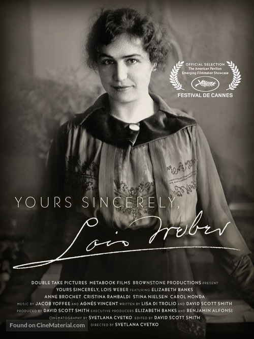 Yours Sincerely, Lois Weber - Movie Poster