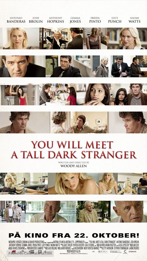 You Will Meet a Tall Dark Stranger - Norwegian Movie Poster