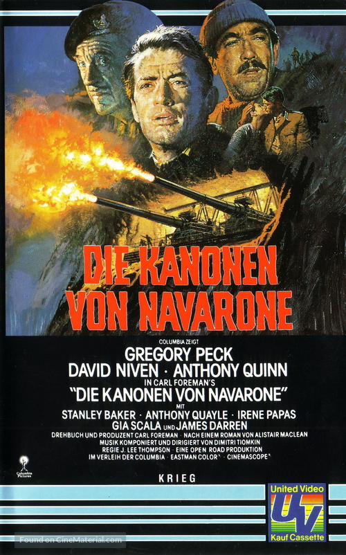 The Guns of Navarone - German Movie Cover