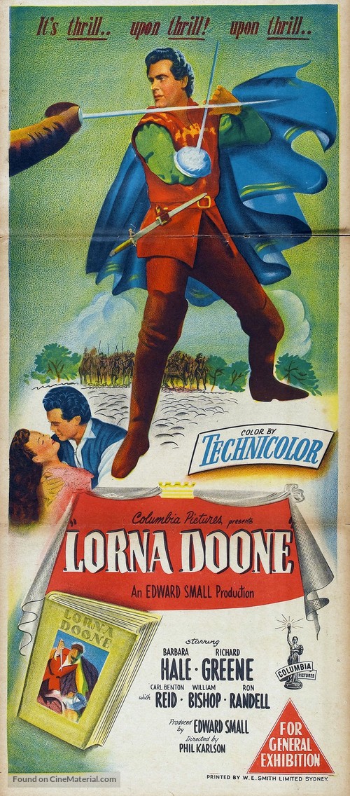 Lorna Doone - Australian Movie Poster