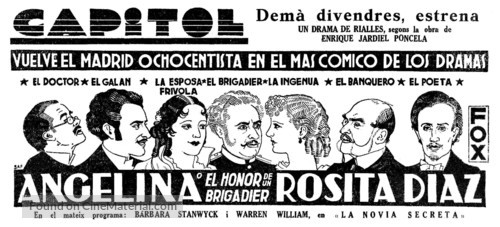 Angelina o el honor de un brigadier - Spanish poster