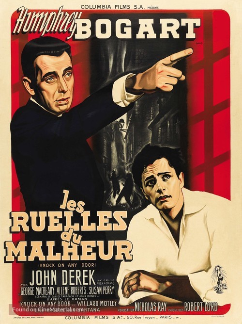 Knock on Any Door - French Movie Poster