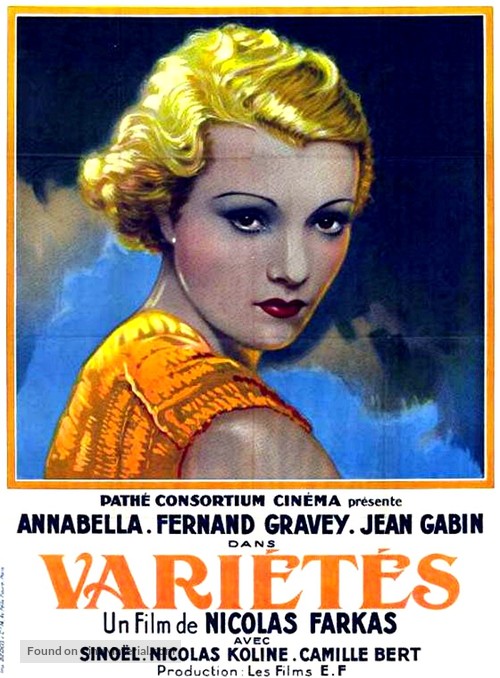 Vari&egrave;t&egrave;s - French Movie Poster