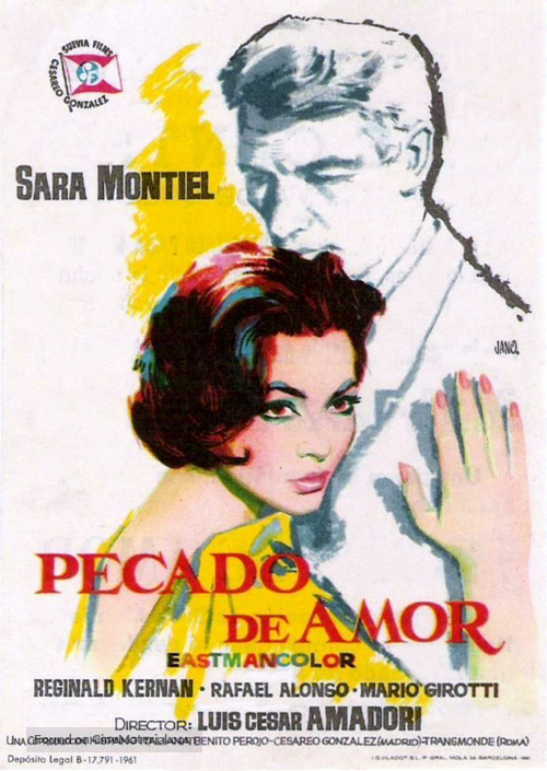 Pecado de amor - Spanish Movie Poster