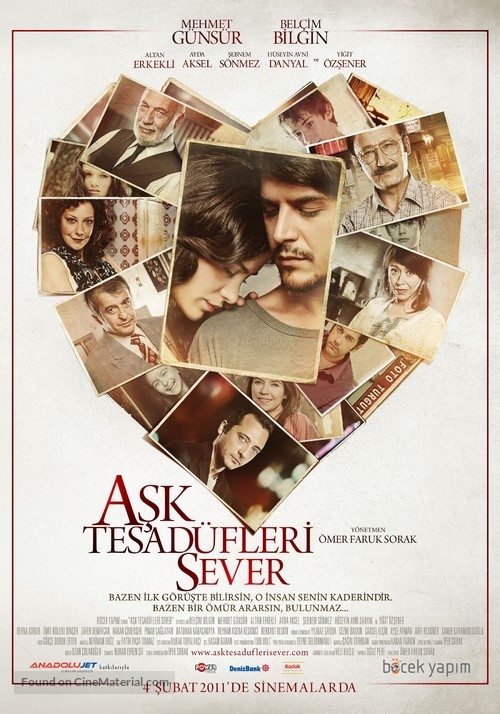 Ask Tesad&uuml;fleri Sever - Turkish Movie Poster