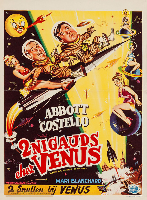 Abbott and Costello Go to Mars - Belgian Movie Poster