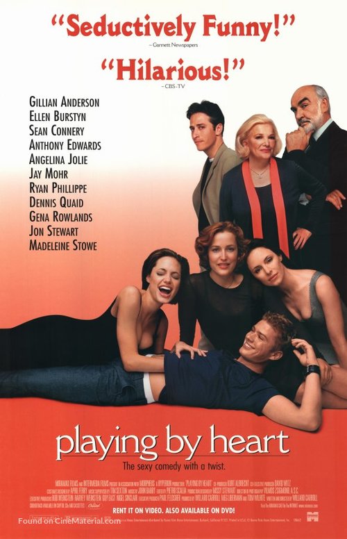 Playing By Heart - Video release movie poster