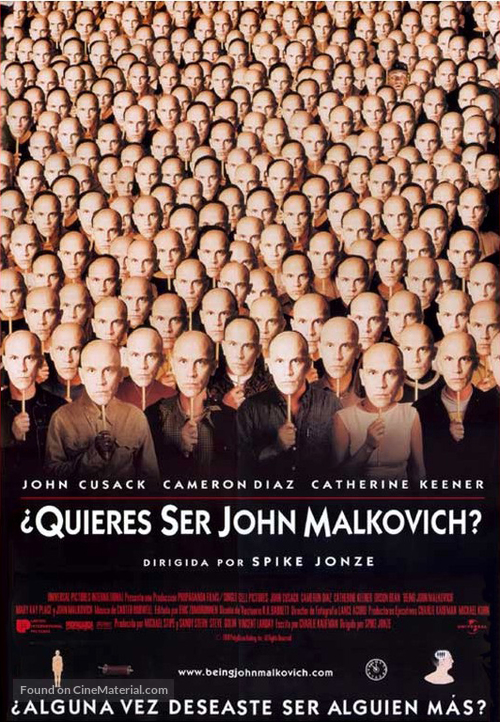 Being John Malkovich - Mexican Movie Poster