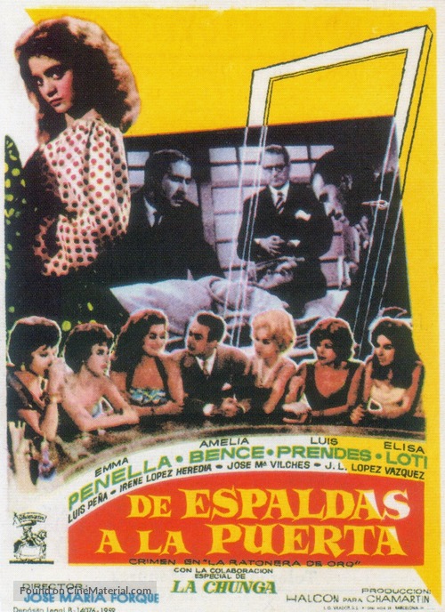 De espaldas a la puerta - Spanish Movie Poster