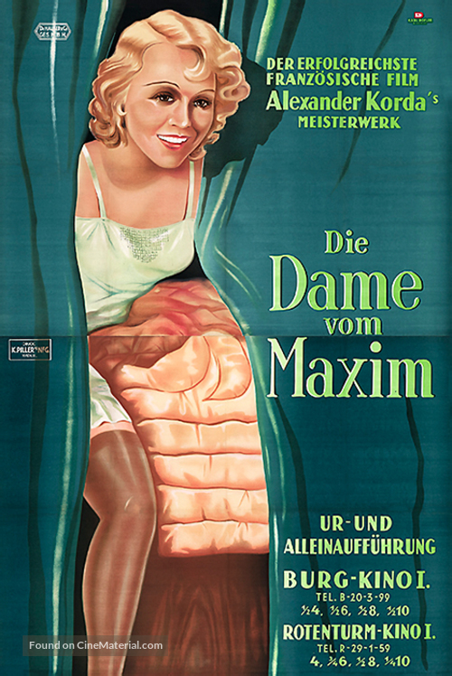 Dame de chez Maxim&#039;s, La - Austrian Movie Poster