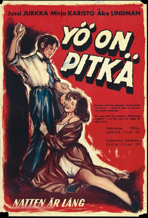 Y&ouml; on pitk&auml; - Finnish Movie Poster