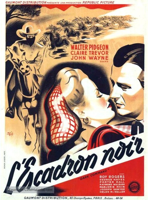 Dark Command - French Movie Poster