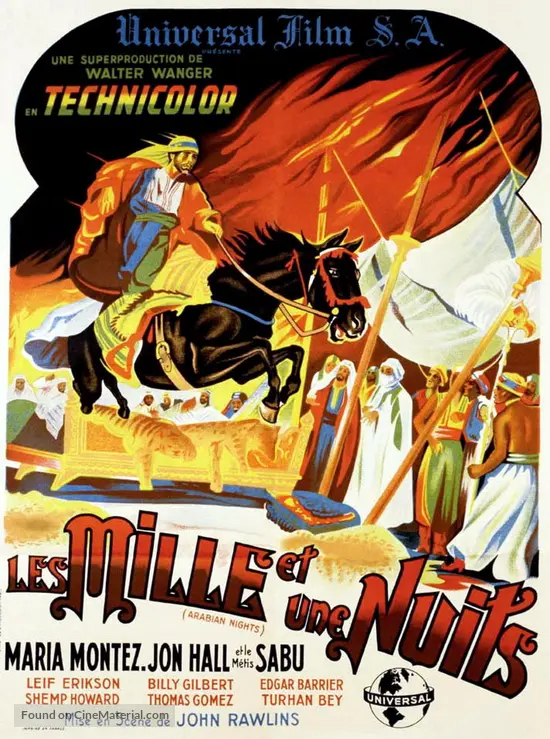 Arabian Nights 1942 French Movie Poster