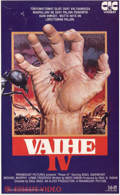Phase IV - Finnish VHS movie cover