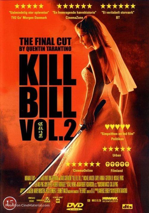 Kill Bill: Vol. 1 - Danish Movie Cover