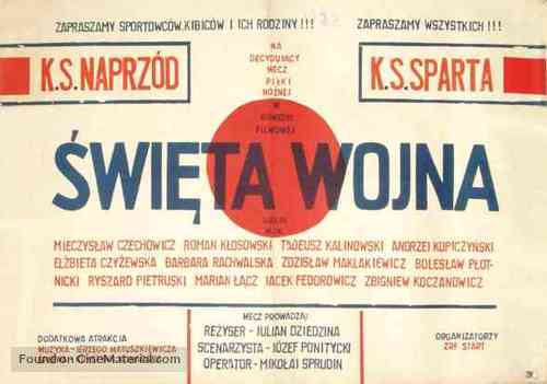 Swieta wojna - Polish Movie Poster