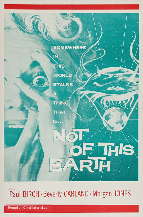 Not of This Earth - Re-release movie poster