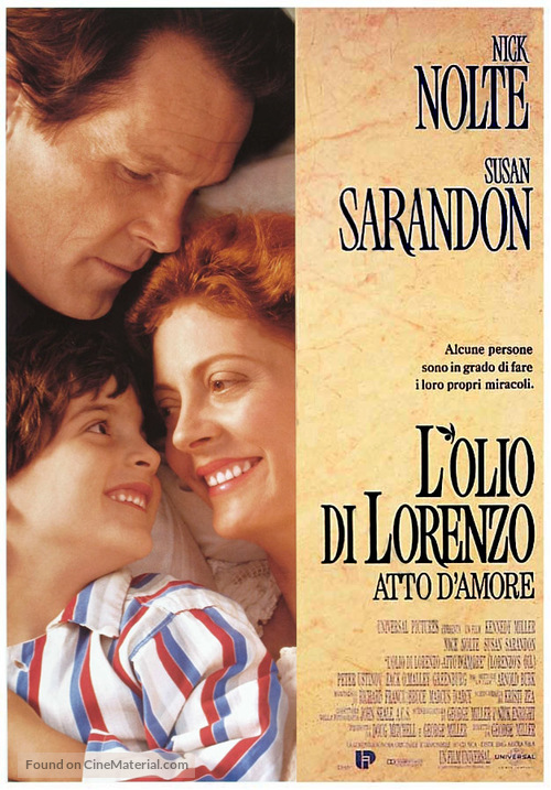 Lorenzo&#039;s Oil - Italian Movie Poster