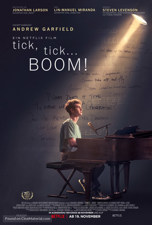 Tick, Tick... Boom! - German Movie Poster