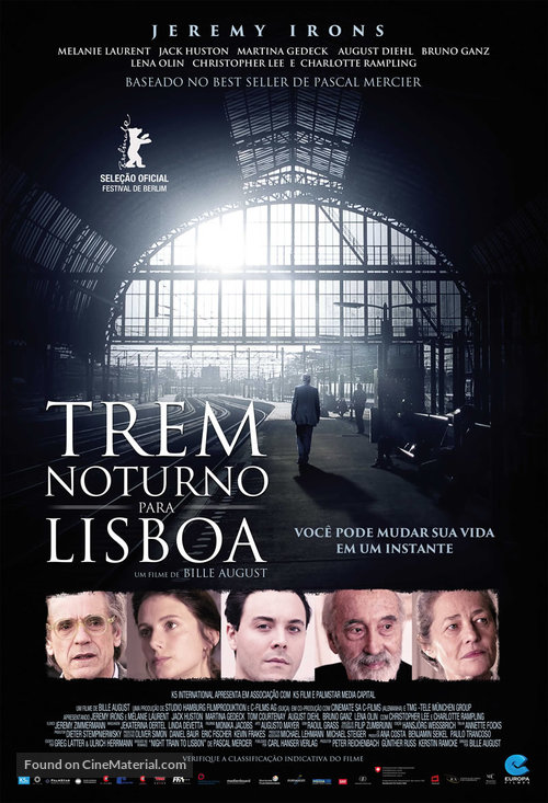 Night Train to Lisbon - Brazilian Movie Poster