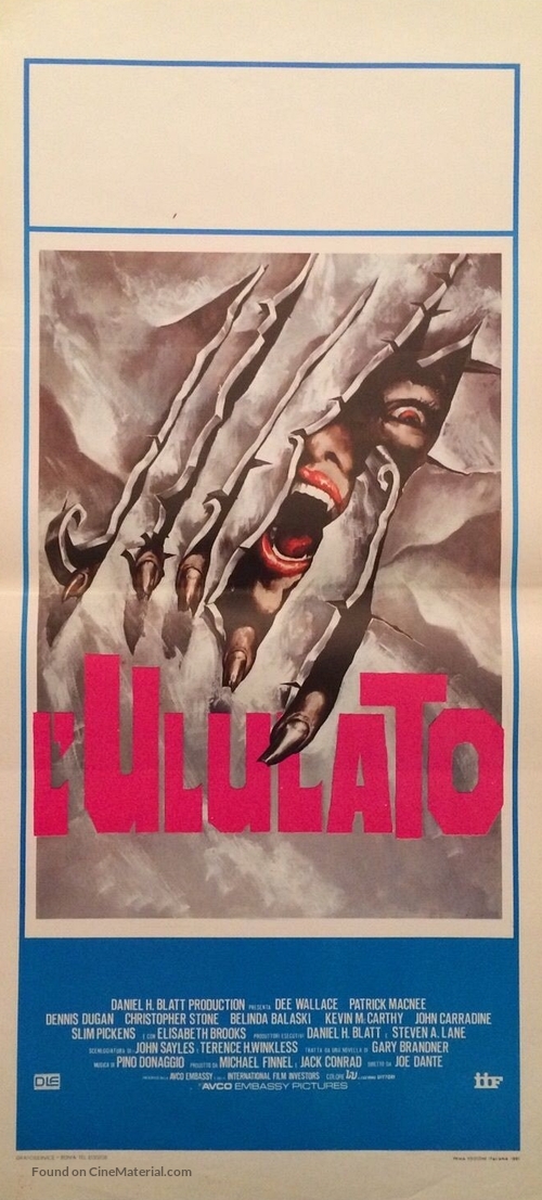 The Howling - Italian Movie Poster