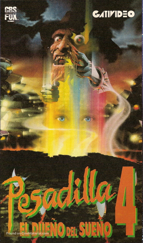 A Nightmare on Elm Street 4: The Dream Master - Argentinian VHS movie cover