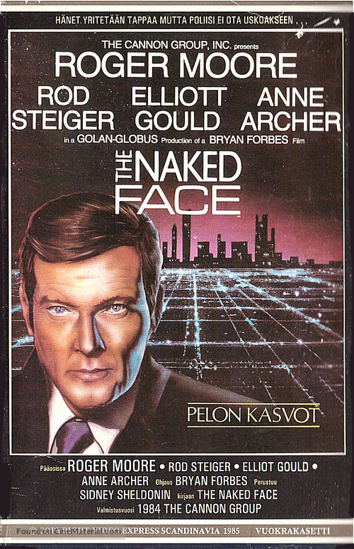 The Naked Face - Finnish VHS movie cover