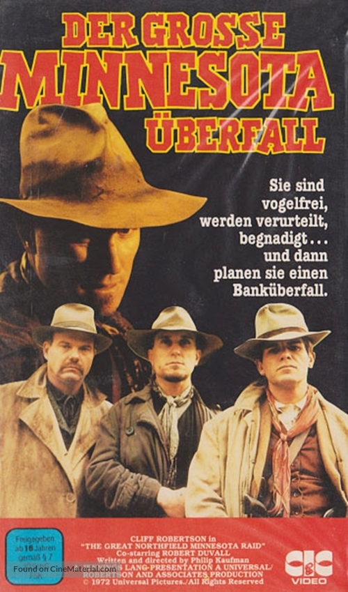 The Great Northfield Minnesota Raid - German VHS movie cover