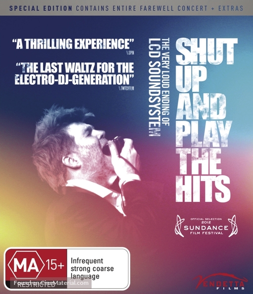 Shut Up and Play the Hits - Australian Blu-Ray movie cover