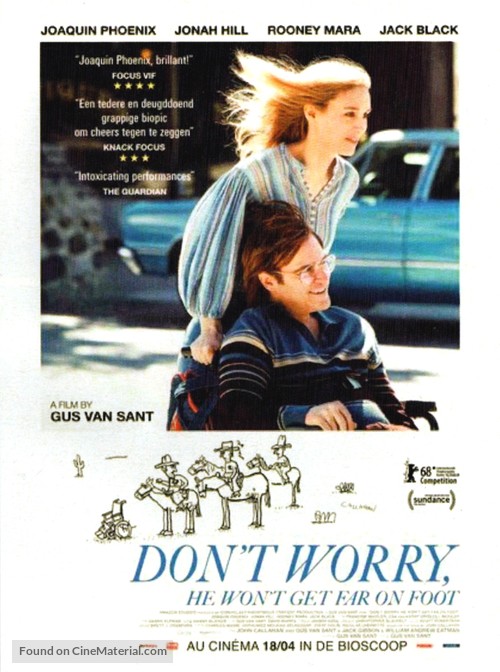 Don&#039;t Worry, He Won&#039;t Get Far on Foot - Belgian Movie Poster