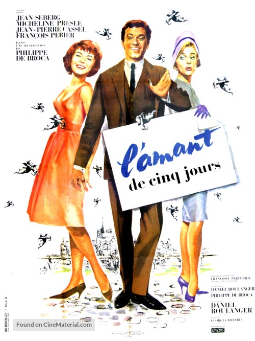 L&#039;amant de cinq jours - French Movie Poster