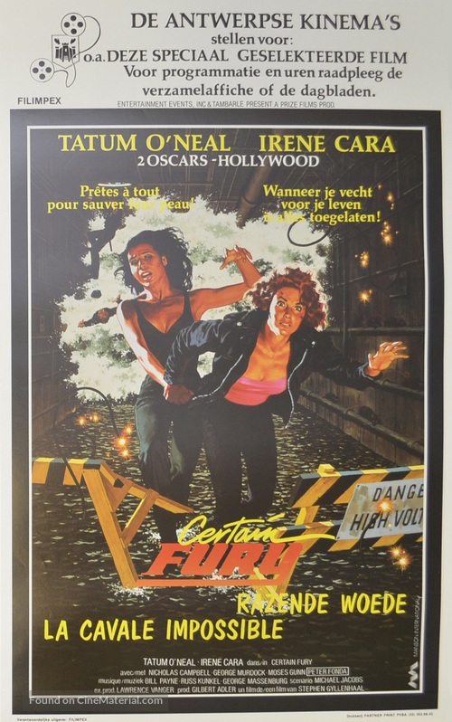 Certain Fury - Belgian Movie Poster
