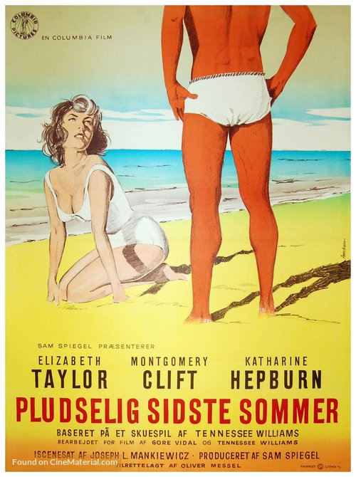 Suddenly, Last Summer - Danish Movie Poster