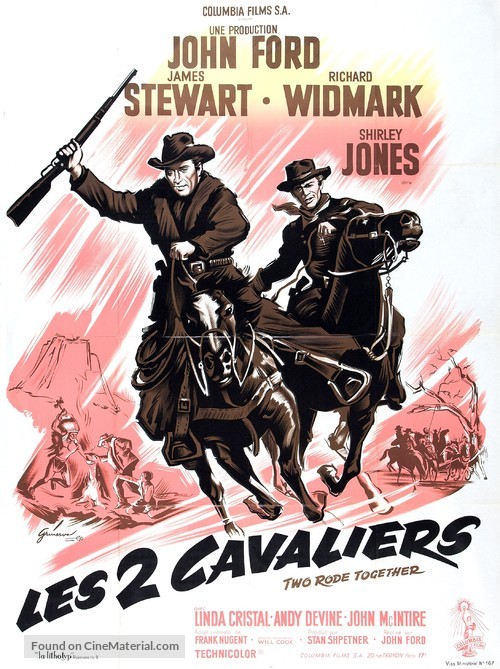 Two Rode Together - French Movie Poster