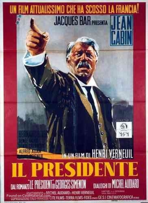 Le pr&eacute;sident - Italian Movie Poster