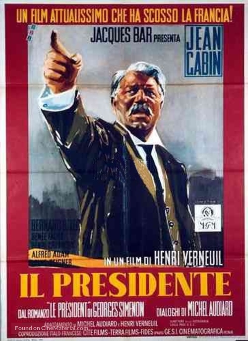 Le pr&eacute;sident - Italian Movie Poster