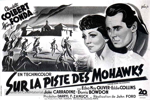 Drums Along the Mohawk - French Movie Poster