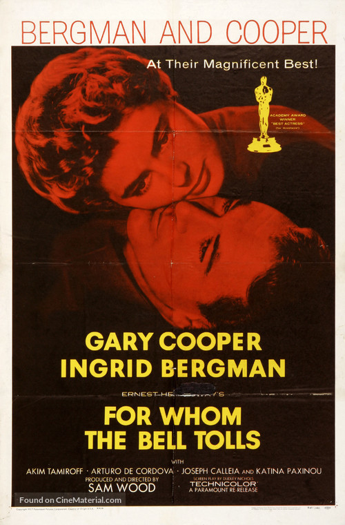For Whom the Bell Tolls - Movie Poster