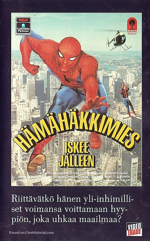 Spider-Man Strikes Back - Finnish VHS movie cover