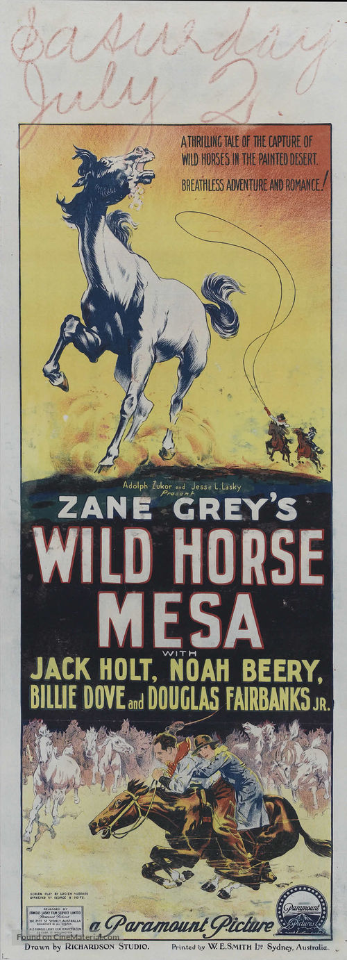 Wild Horse Mesa - Australian Movie Poster