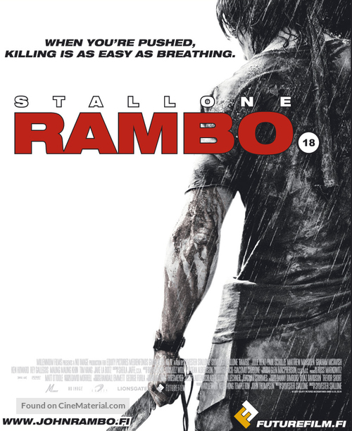 Rambo - Finnish Video release movie poster