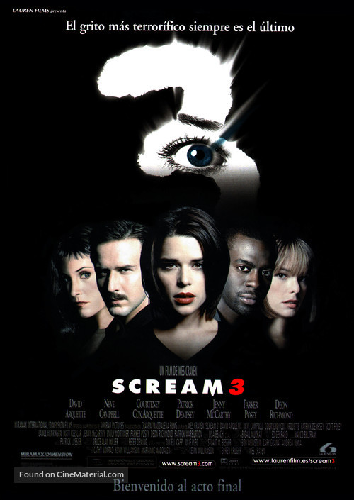 Scream 3 - Spanish Movie Poster