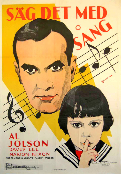 Say It with Songs - Swedish Movie Poster