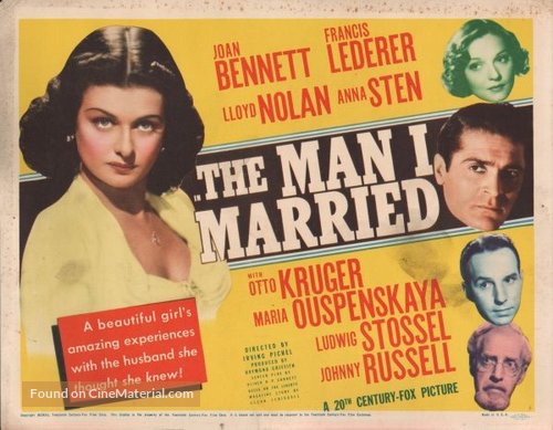 The Man I Married - Movie Poster