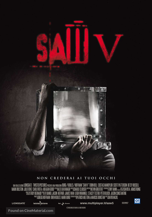 Saw V - Italian Movie Poster