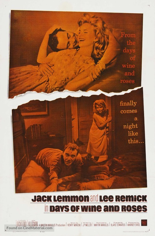 Days of Wine and Roses - Theatrical movie poster