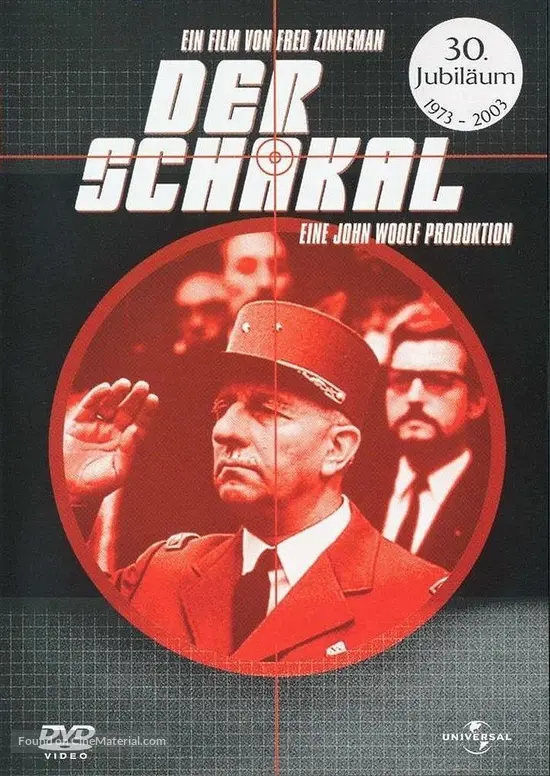 The Day of the Jackal - German DVD movie cover